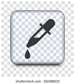 Eye Dropper on Transparent Square Button