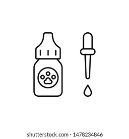 eye dropper, pets icon. Simple thin line, outline vector of Petshop icons for UI and UX, website or mobile application