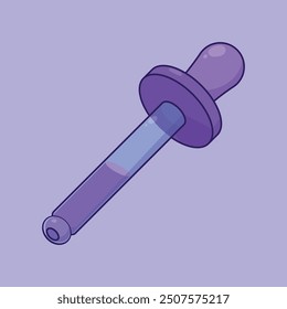 Icono del Vector de la pipeta del gotero del ojo. Herramienta de la química de la pipeta del gotero del ojo