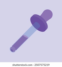eye dropper pipette vector icon. eye dropper pipette chemistry tool. pipette dropper education