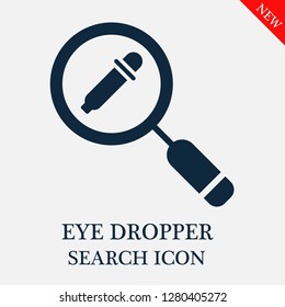 Eye dropper search icon. Editable Eye dropper search icon for web or mobile.