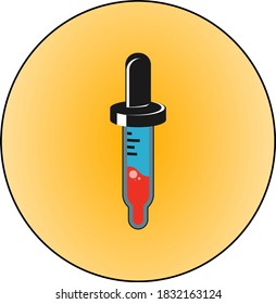 Eye Dropper Tool Illustration, Simple, Flat