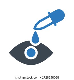 eye dropper vector glyph color icon  