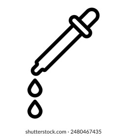 Eye Dropper Vector Line Icon Design