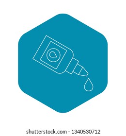 Eye drops bottle icon. Outline illustration of eye drops bottle vector icon for web