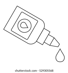 Eye drops bottle icon. Outline illustration of eye drops bottle vector icon for web