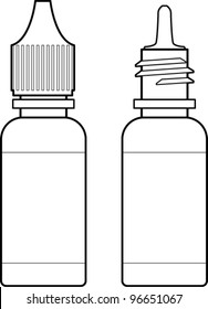 eye drops bottle line art