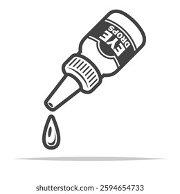 Eye drops bottle outline icon transparent vector isolated