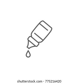 Eye drops bottle thin line icon vector