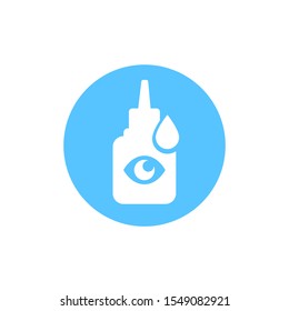 Eye drops bottle vector icon