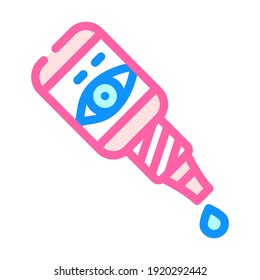 eye drops color icon vector. eye drops sign. isolated symbol illustration