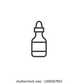 Eye drops container outline icon. linear style sign for mobile concept and web design. Dropper Bottle simple line vector icon. Symbol, logo illustration. Pixel perfect vector graphics