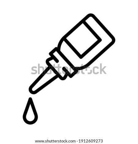 Eye drops flat icon. Pictogram for web. Line stroke. Isolated on white background. Vector eps10. Preparats for health Imagine de stoc © 