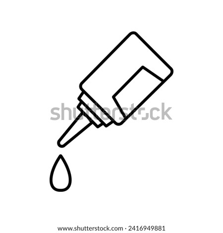 Eye drops flat icon. Pictogram for web. Line stroke. Isolated on white background. Preparats for health Imagine de stoc © 
