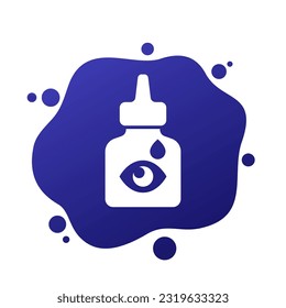 Icono de gotas oculares con cuentagotas