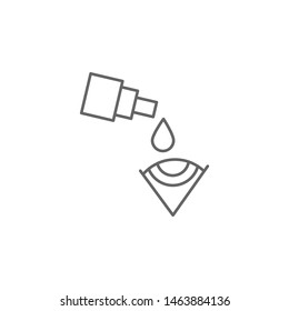 Eye, eye drops icon. Element of medicine icon. Thin line icon