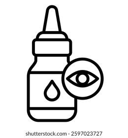 Eye Drops icon line vector illustration