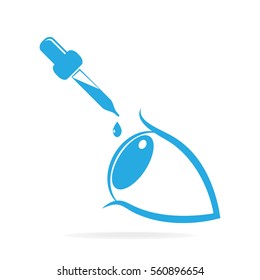 Eye drops icon, medical sign icon