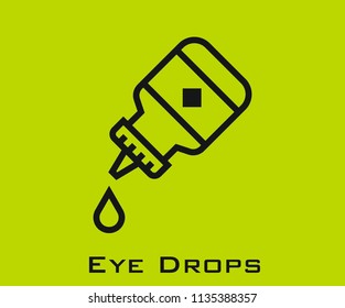 Eye drops icon signs