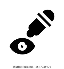 eye drops icon. vector glyph icon for your website, mobile, presentation, and logo design.