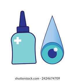 Icono de gotas oculares ilustración vectorial plantilla de diseño