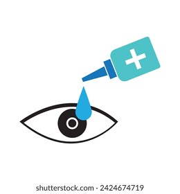 Icono de gotas oculares ilustración vectorial plantilla de diseño