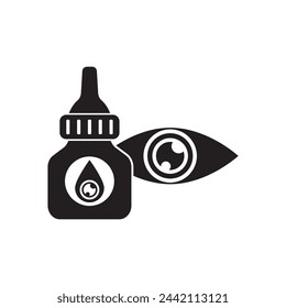 Icono de gotas oculares ilustración vectorial plantilla de diseño