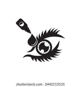 Icono de gotas oculares ilustración vectorial plantilla de diseño