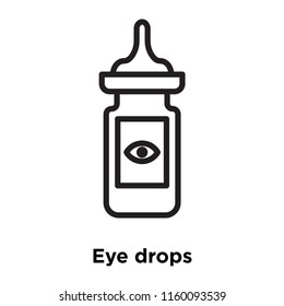 Eye drops icon vector isolated on white background, Eye drops transparent sign , line and outline elements in linear style