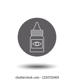 Eye drops icon vector isolated on white background, Eye drops transparent sign , line and outline elements in linear style