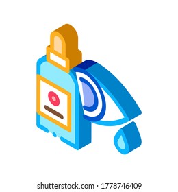 Eye Drops Icon Vector. Isometric Eye Drops Sign. Color Isolated Symbol Illustration
