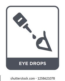 eye drops icon vector on white background, eye drops trendy filled icons from Medical collection, eye drops simple element illustration