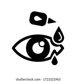 eye drops icon vector template