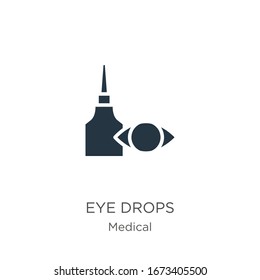 Icono vectorial. Icono moderno de colirio plano de colección médica aislado en fondo blanco. La ilustración vectorial se puede utilizar para diseño gráfico web y móvil, logotipo, eps10