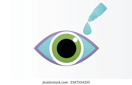 eye drops icon.on white background.Vector Design Illustration.