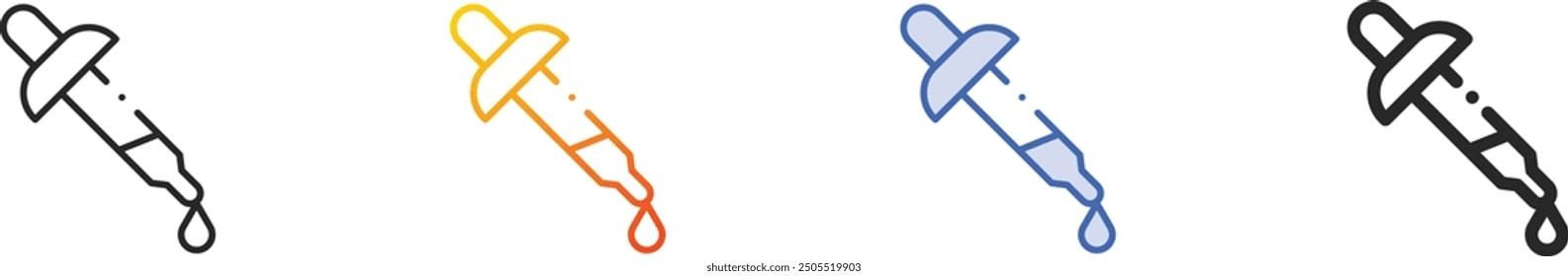 eye drops icon.Thin Linear, Gradient, Blue Stroke and bold Style Design Isolated On White Background