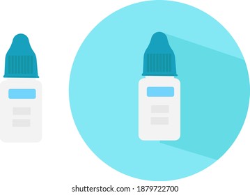 Eye drops ,illustration, vector on white background.