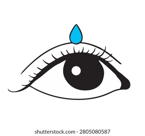 Eye drops into open eye for proper treatment.
