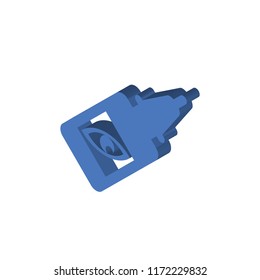 Eye drops isometric left top view 3D icon