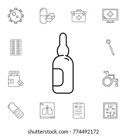 Eye drops line icon. Set of medicine tools icons. Web Icons Premium quality graphic design. Signs, outline symbols collection, simple icons for websites, web design, mobile app on white background