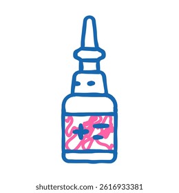 eye drops medical treatment doodle icon sketch vector. eye drops medical treatment sign. isolated symbol illustration