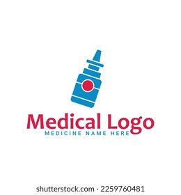 Eye drops meds logo in eps