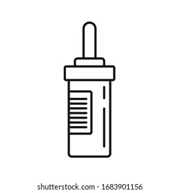 eye drops outline icon. Vector eye drops in outline style isolated on white background. Element for web, game and medicine advertising