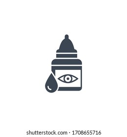 Icono de glifo vectorial relacionado con Ojos. Aislado sobre fondo blanco. Ilustración vectorial.