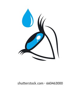 Eye Drops. Stock Vector