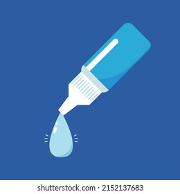 Eye drops vector. Eye drops cartoon vector.