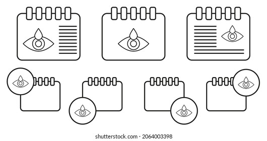Icono de vector de colisión en la ilustración de conjunto de calénder para ui y ux, sitio web o aplicación móvil