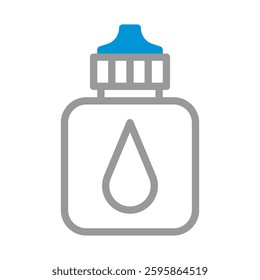 Eye Drops Vector Icon in Flat Design Style
