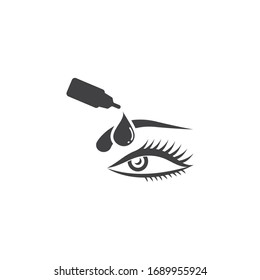 Design-Vorlage für die Vektorillustration von Augentropfen