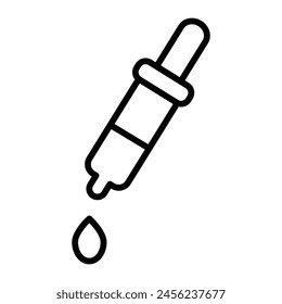 Eye Drops Vector Line Icon Design